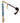 Native American Hand Beaded Axe: Orchid & Turquoise Geo w/ Wolverine Paw Tail