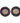 Native American Hand Beaded Earrings: Black & Pink Rounds