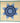 Native American Made Baby Size Star Quilt: Blue Rainbow Star (46 x 49 inches)