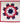 Native American Made Baby Size Star Quilt: Cherry Blossom (41 x 41 inches)