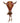 Native American Hand Made Rawhide Buffalo Rattle: Brown w Beaded Blue Eyes