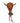 Native American Hand Made Rawhide Buffalo Rattle: Brown w Beaded Blue Eyes