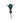 Native American Made Small Buffalo Rattle: Teal & Brown w Beaded Eyes