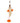 Native American Hand Beaded Sheath w Antique Knife: Dark Periwinkle & Amber Beads - Back View 