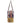 Native American Hand Beaded XL Purse: Follows the Tracks (Red/White) - Back View 