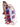 Native American Made XLG Tipi Bag: Old Stock Italian Beads on Brain Tanned Hide - Side View 