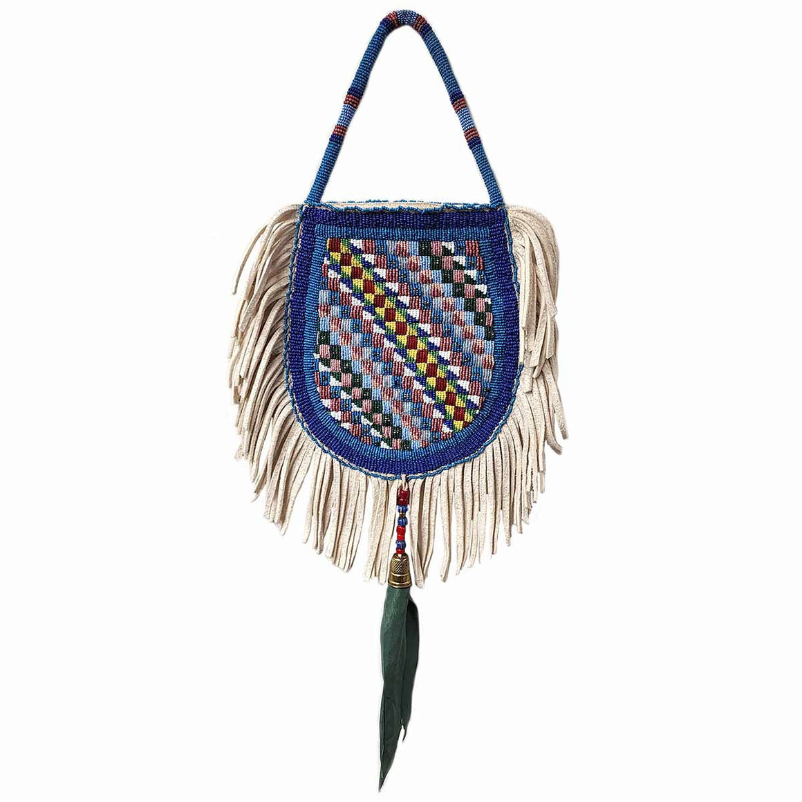Native American Hand Beaded Bag: Multi-Colored Design – Prairie Edge