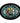 Native American Hand Beaded Belt Buckle: Turquoise Blue w/ 4 Direction Star