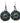 Native American Hand Beaded Earrings: Berry Blue Rounds