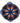Native American Hand Beaded Lapel Pin: Blue Moon Star