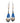 Native American Hand Beaded Earrings: Blue Heart Dangles