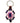 Native American Hand Beaded Turtle Keychain: Royal Blue & Pink