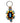 Native American Hand Beaded Turtle Keychain: Sky Blue w/ Multicolored Shell