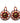 Native American Hand Beaded Earrings: Campfire Rounds