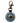 Native American Hand Beaded Keychain: Cold Blue