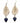 Native American Hand Made Elk Antler Earrings: Blue Hearts