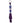 Native American Hand Beaded Keychain: Purple Feathers