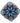Native American Hand Beaded Lapel Pin: Cold Blue