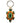 Native American Hand Beaded Turtle Keychain: Green