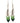 Native American Hand Beaded Earrings: Green Feathers