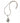 Native American Hand Made Silver Necklace w/ Larimar Stone