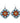 Native American Hand Beaded Earrings: Glacial Stars