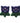 Native American Hand Beaded Post Style Earrings: Indigo Blooms