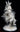 "Little Fancy Dancer" paper sculpture by Patty Eckman features a young Native American dancing in full regalia.