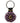 Native American Hand Beaded Keychain: Bright Magenta Combination
