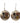 Native American Hand Made Earrings: Small Medicine Wheels