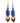 Native American Hand Beaded Earrings: Periwinkle Feathers