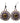 Native American Hand Beaded Earrings: Orchid Rounds