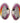 Native American Hand Beaded Earrings: Pink w/ Iridescent Turtle Cabochons
