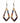 Native American Hand Quilled Earrings: Purple Diamonds