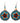 Native American Hand Beaded Earrings: Soaring Sky Rounds