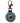 Native American Hand Beaded Keychain: Light Sky Blue