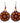 Native American Hand Beaded Earrings: Spicy Rounds
