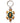 Native American Hand Beaded Turtle Keychain: Butterscotch