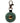 Native American Hand Beaded Keychain: Light Turquoise Green