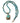 Native American Hand Made Necklace: Asymmetrical Turquoise (#2)
