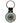 Native American Hand Beaded Keychain: Turquoise & White