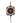 Native American Hand Beaded Turtle Amulet: Blue Star