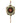 Native American Hand Beaded Turtle Amulet: Green Star