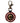 Native American Hand Beaded Keychain: Vermilion Mix