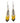 Native American Hand Beaded Earrings: Yellow Feathers